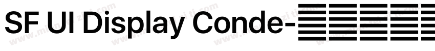 SF UI Display Conde字体转换